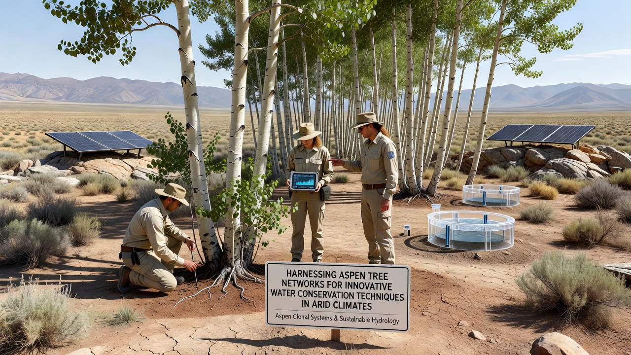 Engineering diagram of subsurface irrigation pipes modeled on aspen root connections deployed in a desert agricultural field
